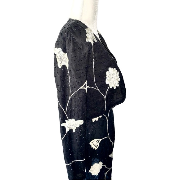 Styleworks Wicked 1990s Beaded Cocktail Dress with Jacket Sz 10 - Picture 7 of 15